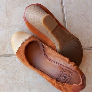 Lucky brand wedges. Caramel multi colored